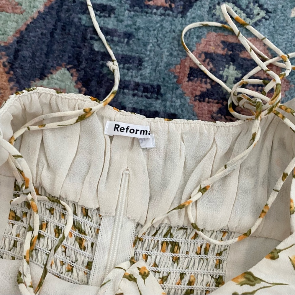 Reformation Cream and Red Patterned Top - Picture 9 of 11